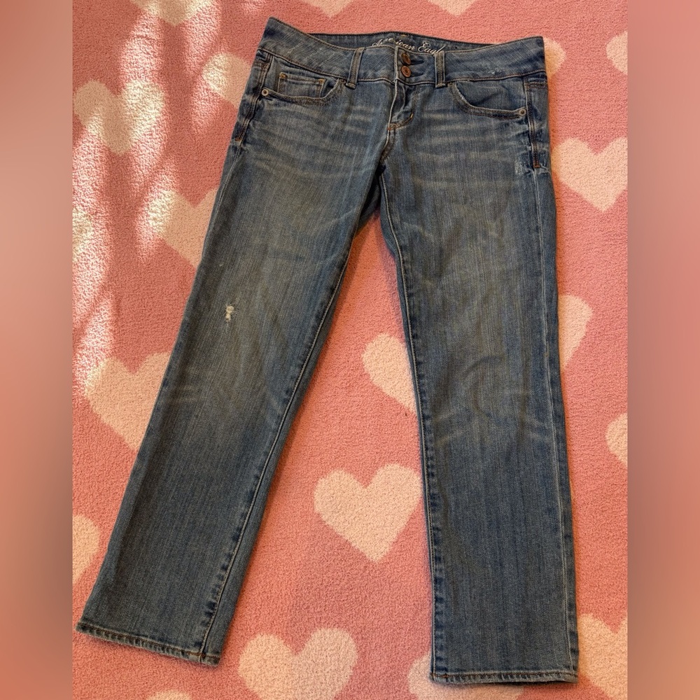 American Eagle Artist Stretch Cropped Jeans Size 4 Regular